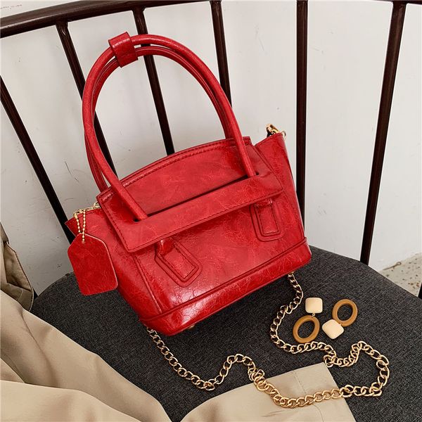 

women's shoulder bags 2019 new pure color chain tote bags pu women's