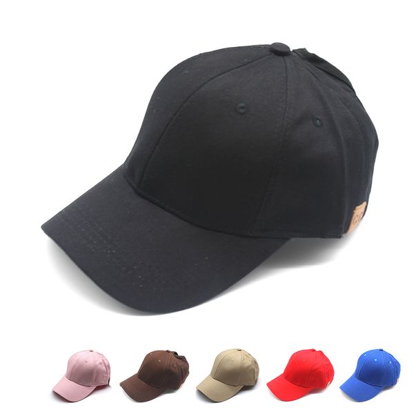 

2019 ladies ponytail baseball cap women bun snapback summer hats simple solid casual sport caps drop shipping hat cap, Blue;gray