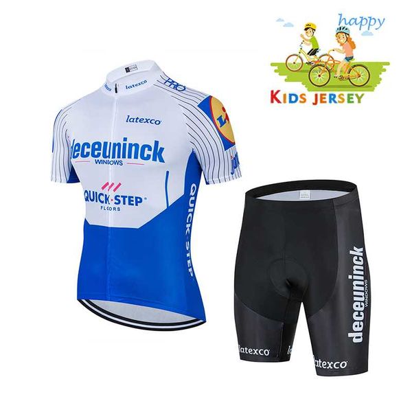 

pro team quick step summer kids cycling set racing bicycle clothing suit breathable mountain bike clothes sportwears, Black;blue