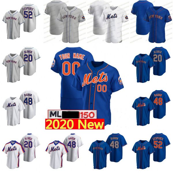 

20 pete alonso 2020 season jersey 48 jacob degrom 18 darryl strawberry baseball jerseys mets 16 gooden 34 noah 17 hernandez 52 cespedes, Blue;black