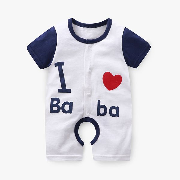 

jumpsuits born clothing love papa mama costume infant baby clothes girl's boy overall rompers for babies, Blue