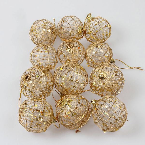 

6 pcs christmas tree xmas sequin balls decoration baubles party wedding ornament j2y