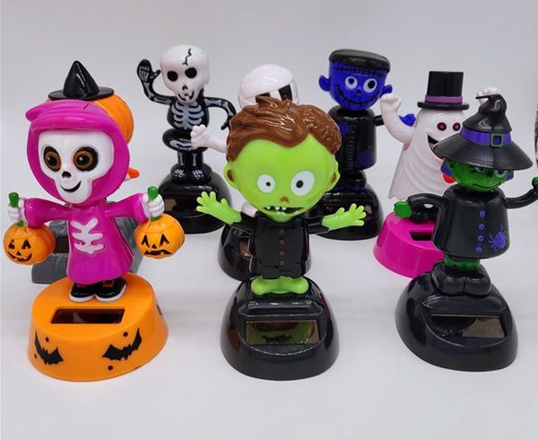 

halloween party kids gifts toys 8 colors solar powered swinging dancing action figures toys halloween kids toys wholesale mss347