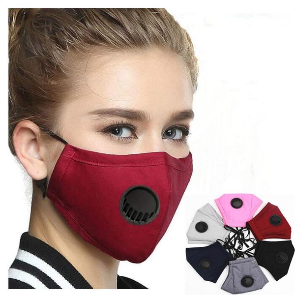 

Дыхательный клапан маска для лица Антипылевые защитные маски регулируемые хлопчатобумажные маски моющиеся маски многоразовые маски для рта CCA12017