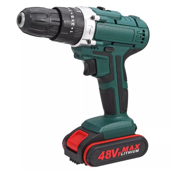 

48v 2 speed power drills cordless electric drill 6500mah 25+3 torque drilling tool