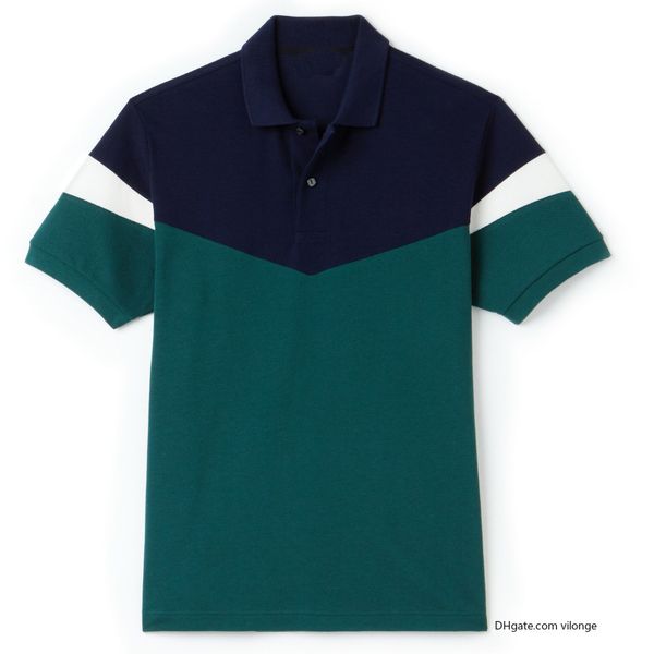 

crocodile mens designer polo shirts version fashion luxury france brand regular fit color-block 4 high quality, White;black