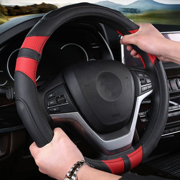 

o and d shape leather universal fit steering wheel cover for car accessories