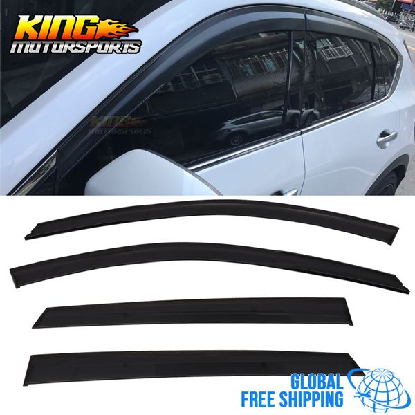 

fits 17-18 mazda cx5 polycarbonate window visors 4pc set global ing