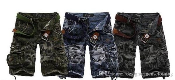 

камуфляж leopard мужские шорты брюки с карманами модельер лето мужской одежды, Blue