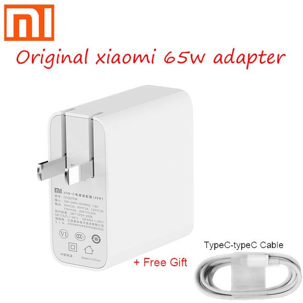 

original xiaomi 65w usb-c adaptador de corriente enrutamiento inicio carga rÃ¡pida cargador de ordenador mÃ³vil interfaz portÃ¡til tipo c