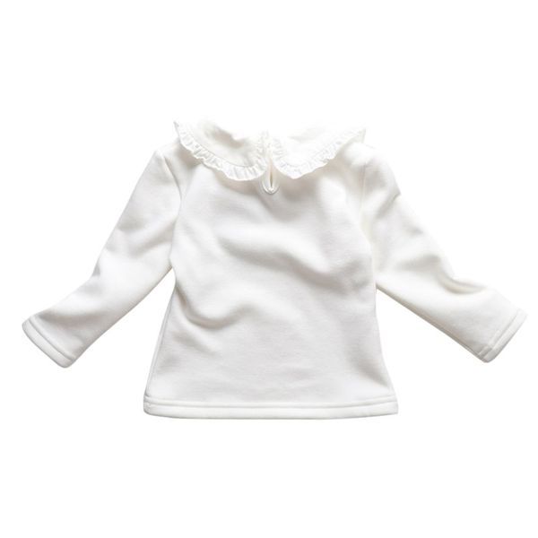 

fashion girl petal collar long-sleeved shirt children casual baby soft outfits shein girls blouse meisjes blouse clothes, White;black