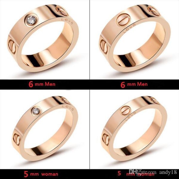 

titanium steel wedding brand designer lovers ring for women luxury zirconia engagement rings men jewelry gifts ps8401 fashion accessories, Silver