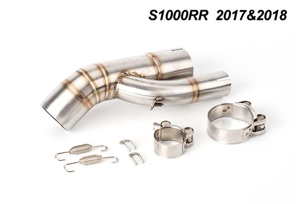 

for s1000rr 2017 2018 slip on motorcycle exhaust muffler middle link pipe s 1000 rr s1000rr escape accessories 17 18