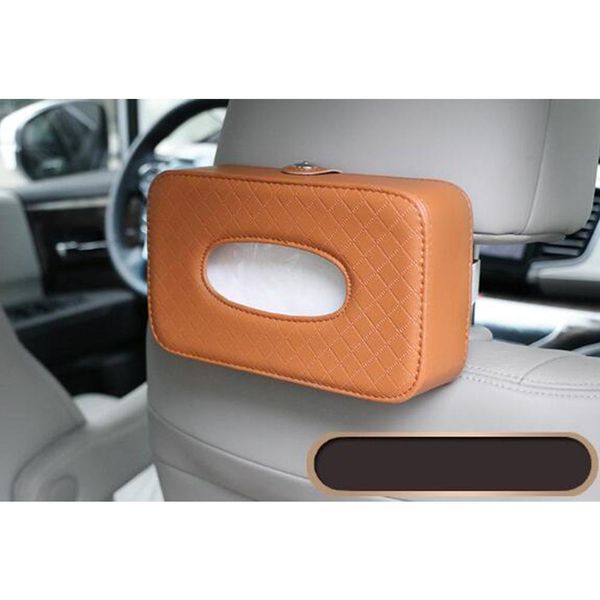 

dragonpad luxury pu leather car strong magnetic ceiling tissue box multi-purpose tissue cover