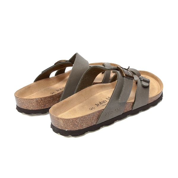 

john may grey women's slipper ga-jm-17056 dublin-bio nobuk stone, Black