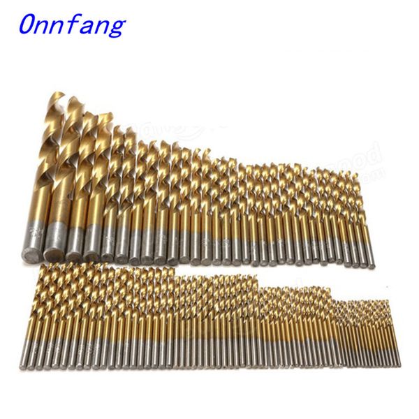 

50/99pcs titanium hss drill bits coated multi spec stainless steel hss high speed drill bit set for electrical tools