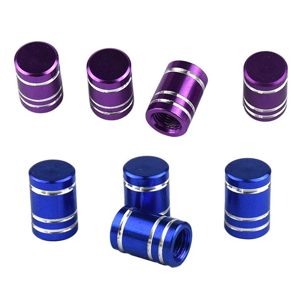 

valve stem caps 8 pack - blue+purple