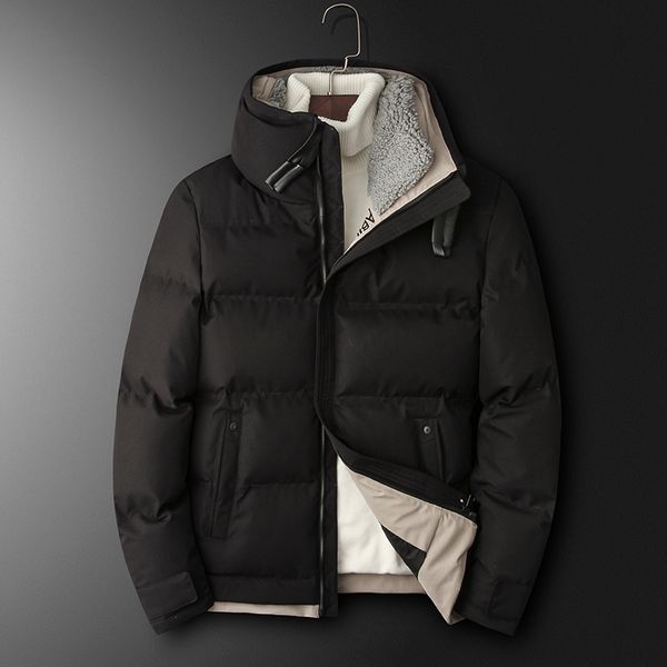 

winter man hooded coat windproof fashion color men's coats keep warm black red yellow khaki m-4xl winter man coat