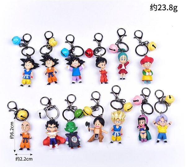 

симпатичный аниме llavero dragon ball обезьяна брелок гок пвх брелок кожа веревка брелок помпон fur pom pom брелка сумка подвеска, Silver