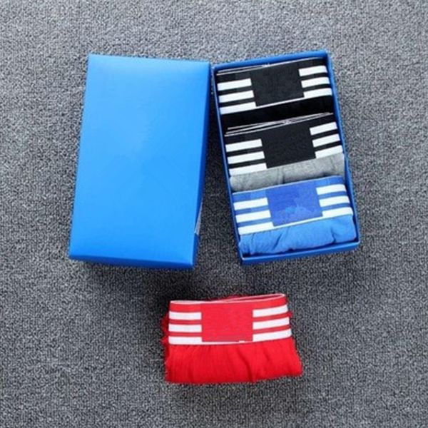 

soft brand designer men underwear men boxers breathable mens underwear boxers with logo underwear 3pcs/lot male hot, Black;white