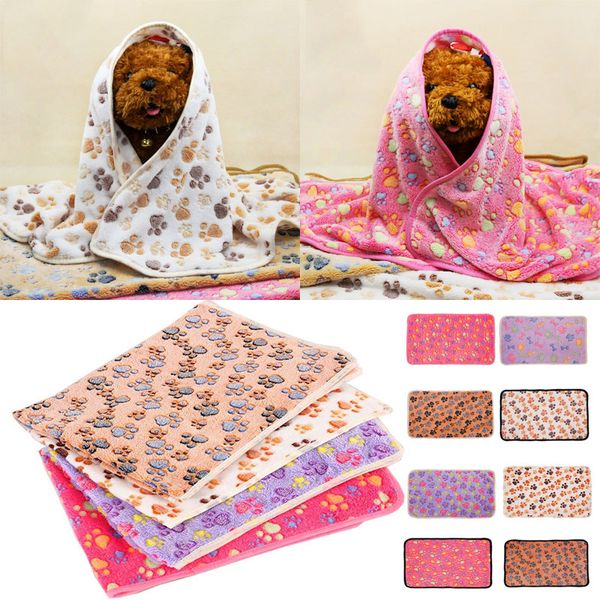 

1pcs cute bones/ print pet dog puppy warm soft blanket cushion supplies
