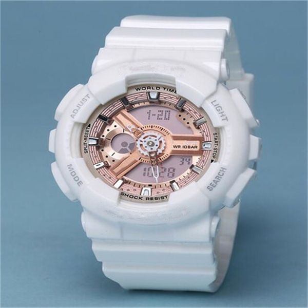 

women's sports digital wristwatch, baby sport reloj hombre army military watch g relogio masculino watch, Slivery;brown