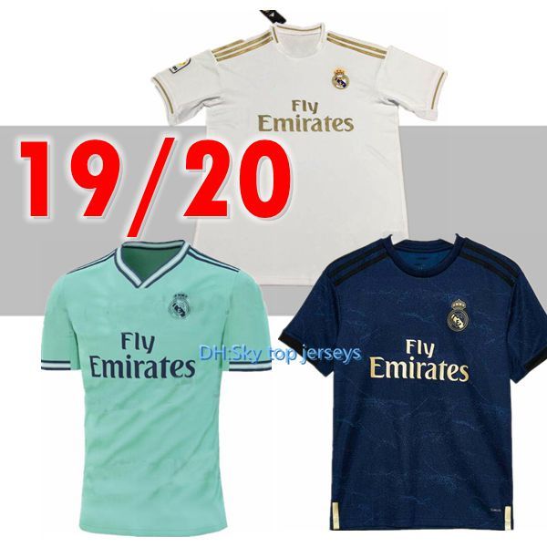 

hazard 2019 2020 real madrid soccer jerseys 19 20 home modric marcelo 2020 3rd vinicius jr kroos isco asensio bale football training shirts, Black