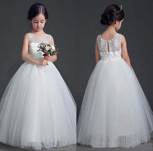 

kids formal wear new lace wedding holy dress the flower girl zipper party the banquet party show ball dress vestidos de fiesta, White;blue