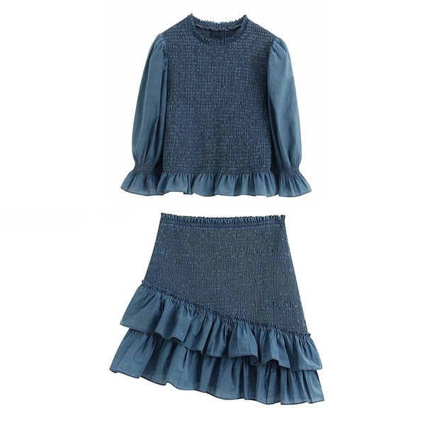 

женщин моды chic оборки блузки половина рукавом топы и блузки женщин старинные корейский повседневная o образным вырезом плиссированные топы, White