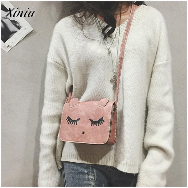 

xiniu quality luxury handbags female designer fashion cat leather women bag small messenger shoulder bags phone coin bags clutch