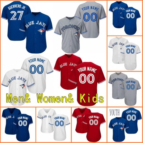 

27 Vladimir Vlad Guerrero Jr. Jr Blue Jays Jersey Toronto Lourdes Gurriel Jr Pillar Smoak Grichuk Carter Halladay Hernandez Men Women Youth
