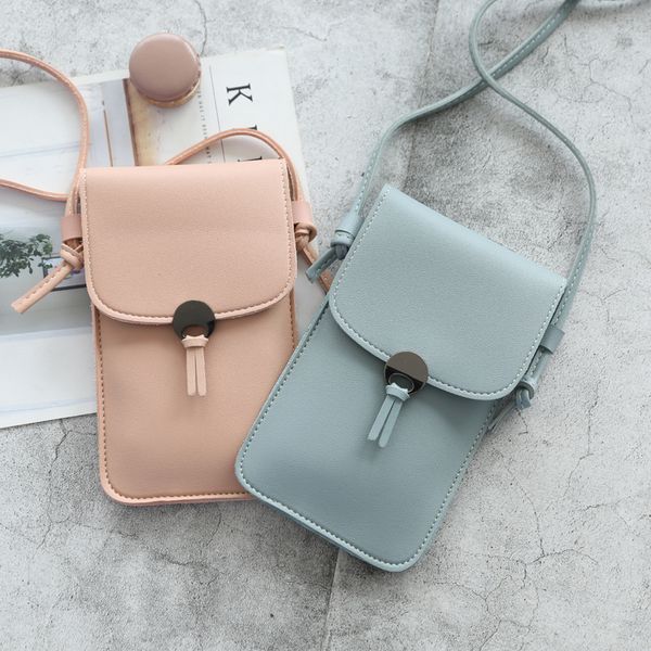 

drop shipping mini cell phone purse bag smartphone wallet tassel leather crossbody shoulder strap handbag women bag