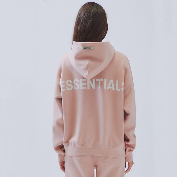 

19fw fear of god essentials pullover hoodie 3m reflective embroidered hooded sweatshirt men women street sweater casual outwear hfymwy289