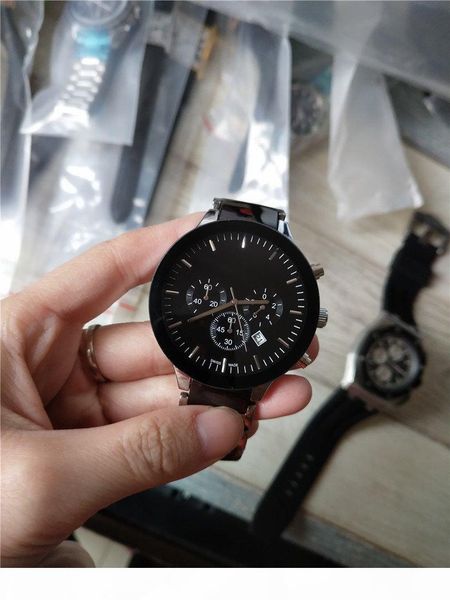 

2015 new fashion stainless steel and ceramic watch quartz satch sale chronograph watches men wristwatch 019, Slivery;brown