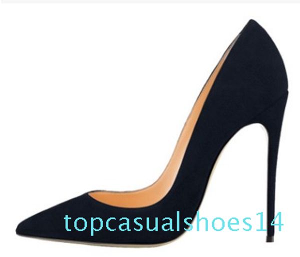 

red bottoms high heels pointed toe red sole 8cm 10cm 12cm pumps come with logo dust bags wedding shoes 14t, Black