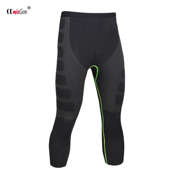 

new men's body shaping calf-length pants, light pressure, comfortable, breathable, fast dry tight cropped sports pants, White;black
