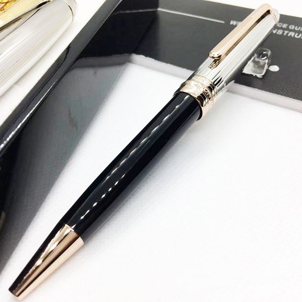 

office writing supplies metal luxury stainless steel 163 serial number rosegold little prince ballpoint pen #rosegold, Blue;orange