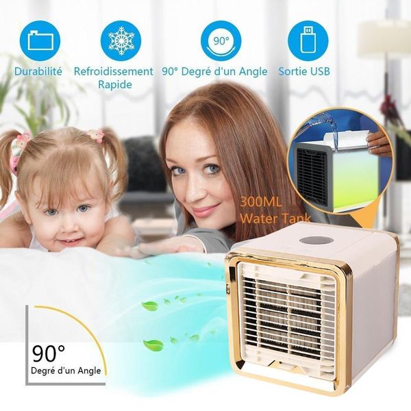 

car mini air cooler refrigeration humidification air purification usb fan conditioner with usb cable high/medium/low 3 modes