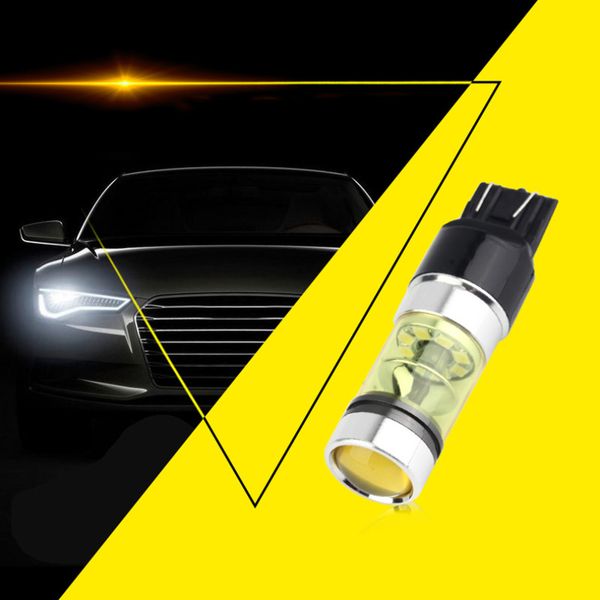 

high power 2 pcs 100w t20 20 smd bright 4300k golden light cars vehicles lamp fog light driving running bulbs aluminum alloy
