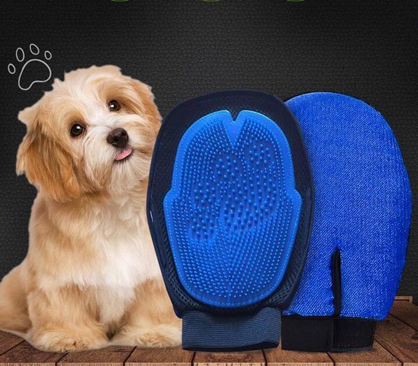 

2020 pet hair glove dog brush comb for pet grooming dog bathing gloves cleaning massage supply for animal finger cleaning cat hair glove