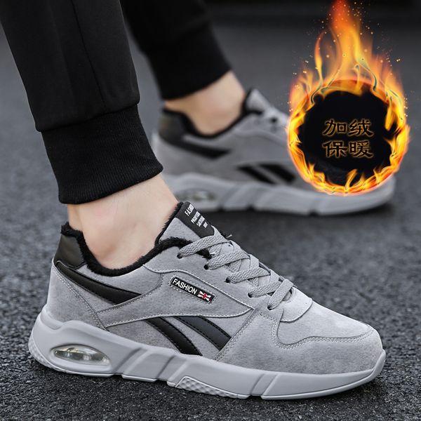 

original men's casual shoes comfortable breathable air cushion sneakers men shoes trend non-slip walking, Black