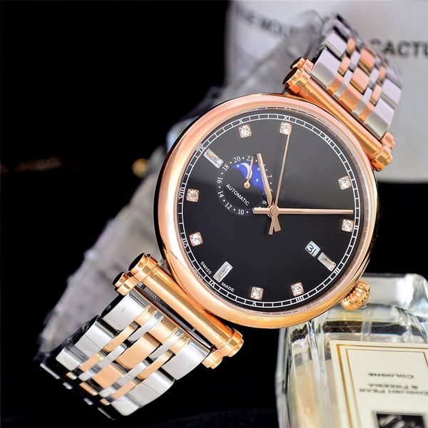 

self-wind exquisite mens designer watches automatic mechanical wristwatches daydate luxury watch 42mm business casual stainless steel chain, Slivery;brown