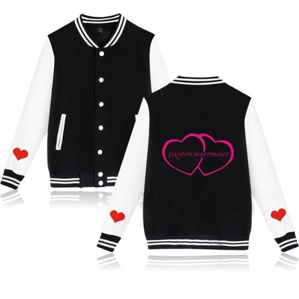 

eb celebrity payton moormeier pytn print baseball jacekt bomber jacket men/women casual streetwear clothes 2020, Black;brown