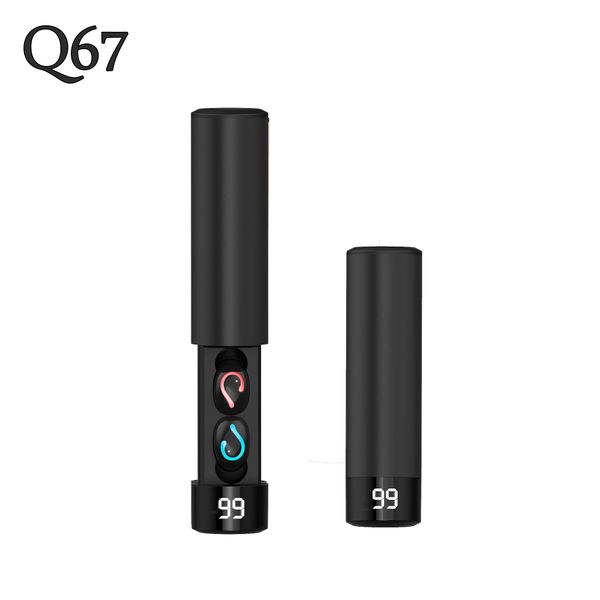 

q67 tws wireless bluetooth 5.0 sports headset portable touch earphones waterproof headphones with charger ing