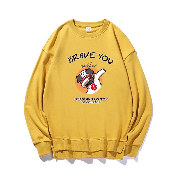 

a new long sleeve men's hoodie spring and autumn 100% cotton fashion hoodie seven colors pullover hoodie, Black