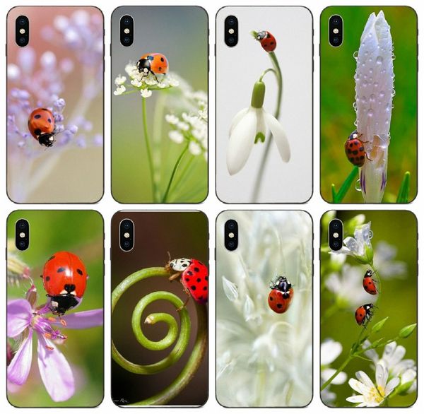 

tongtrade] stylish ladybugs lady bugs case for iphone 11 pro max x xs 8s 7s 6s 5s plus samsung a5 huawei y6 xiaomi 3 4 8 case