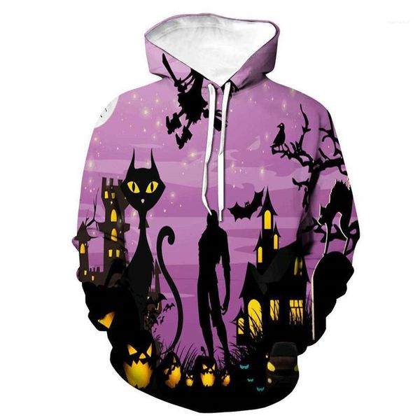 

clothing pumpkin 3d print mens hoodies designer halloween long sleeve hooded couples sweatshirts festival special male, Black