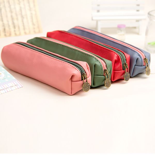 

fashion zipper cosmetic bag women small pu leather makeup bags ladies cosmetics organizer new trend