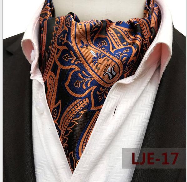 

men's scarf new cashew flower jacquard polyester english suit shirt collar scarf business scarf, Blue;purple