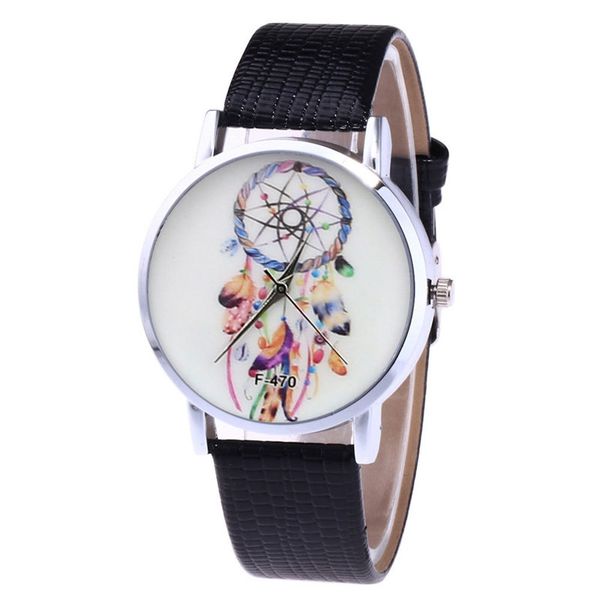 

ladies quartz watch dreamcatcher women's leather strap korean lady student couple watch new casual watches clock a40, Slivery;brown